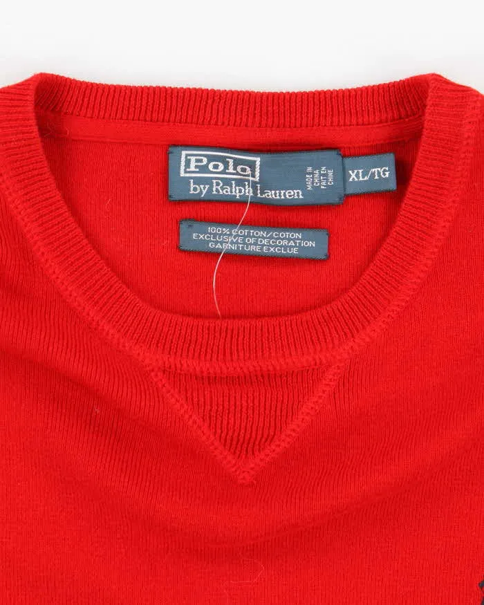 Vintage 90's Ralph Lauren Small Horse Long Sleeve Knit Jumper - XL sold by Rokit product image thumbnail 5