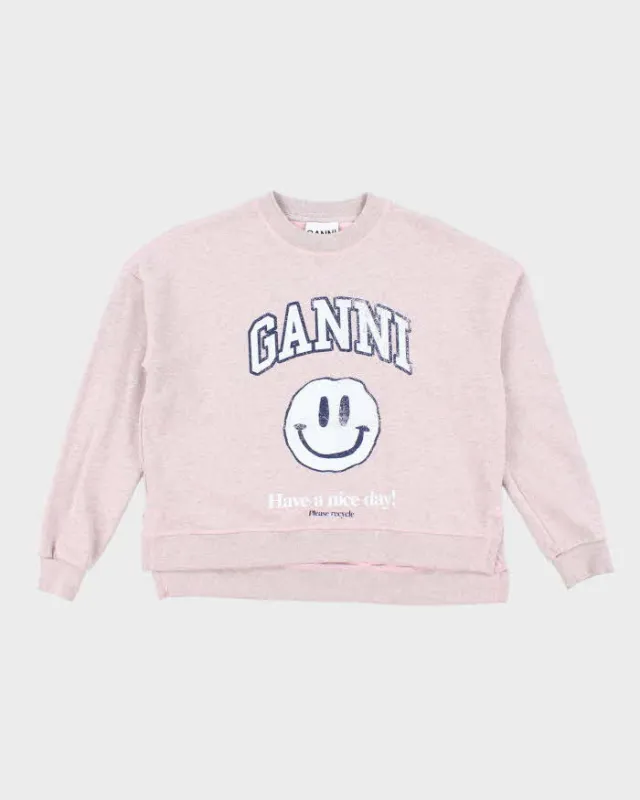 Ganni Have A Nice Day Oversized Sweatshirt - XS sold by Rokit