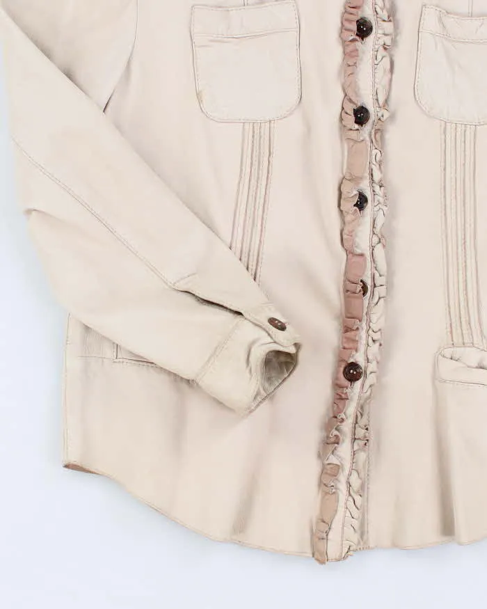 Woman's Prada Cream Soft Leather Jacket - L sold by Rokit product image thumbnail 4