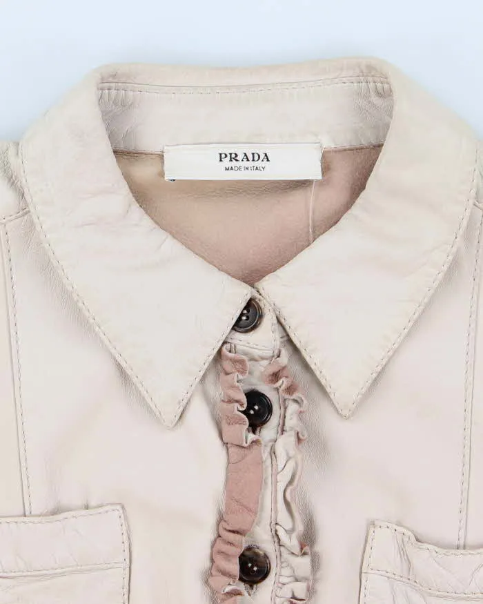Woman's Prada Cream Soft Leather Jacket - L sold by Rokit product image thumbnail 5