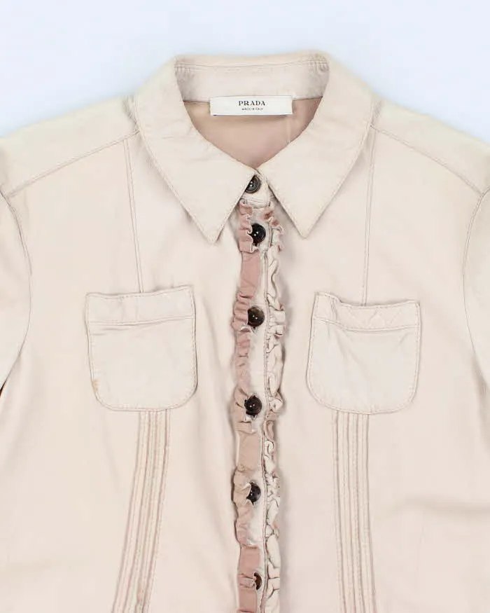 Woman's Prada Cream Soft Leather Jacket - L sold by Rokit product image thumbnail 3