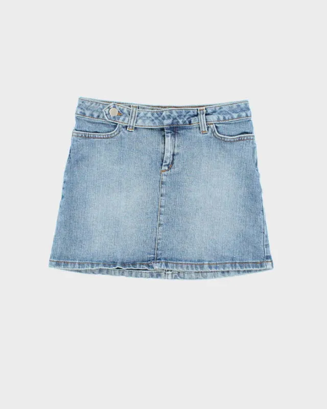 Vintage Y2k 00s Le Chateau Denim Mini Skirt - XS sold by Rokit