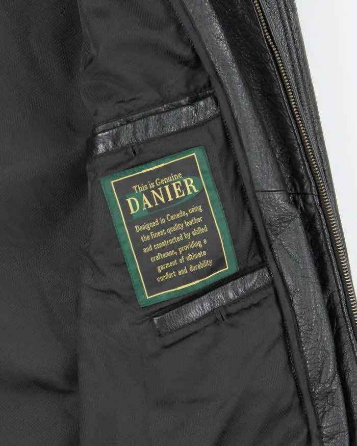 Vintage Danier Black Zip-up Leather Jacket - XL sold by Rokit product image thumbnail 5
