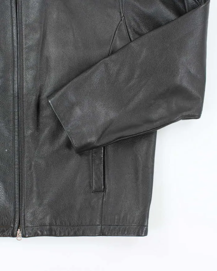 Vintage Danier Black Zip-up Leather Jacket - XL sold by Rokit product image thumbnail 4