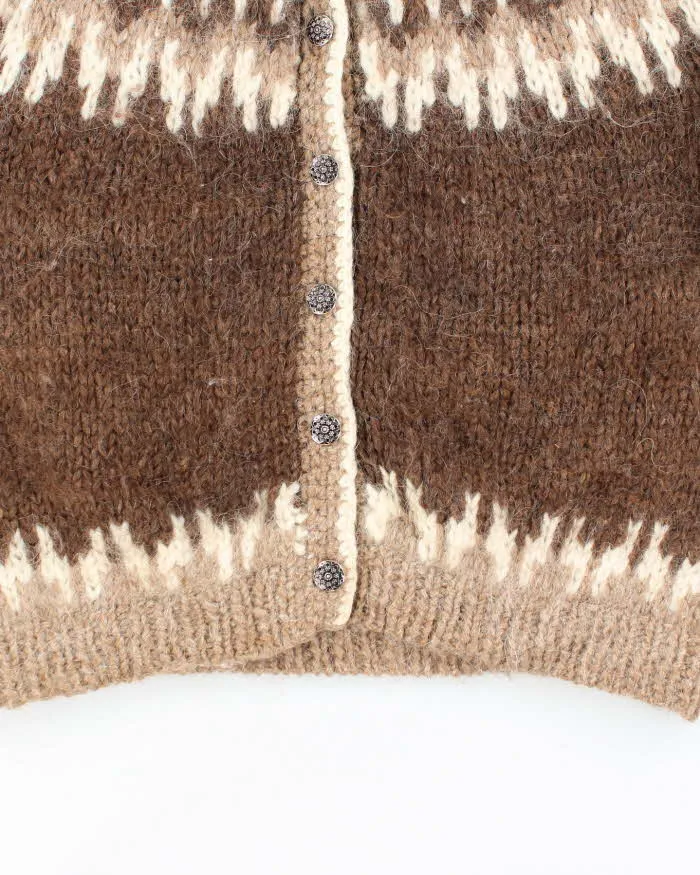 Vintage Handmade Chunky Wool Blend Cardigan - XL sold by Rokit product image thumbnail 4