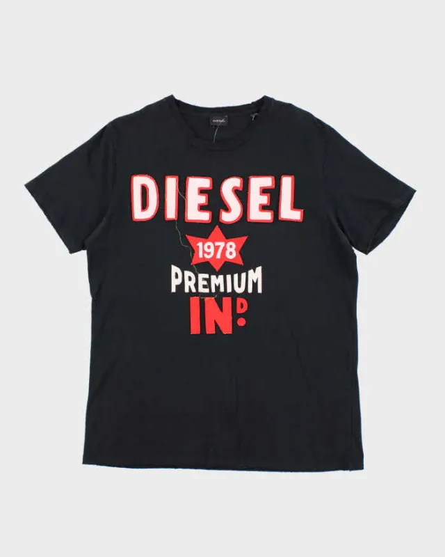 Vintage 2000's Diesel Patch Spell Out Logo T-Shirt - XL sold by Rokit