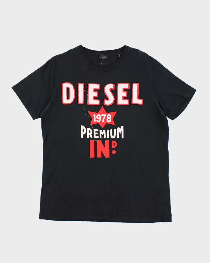 Vintage 2000's Diesel Patch Spell Out Logo T-Shirt - XL sold by Rokit