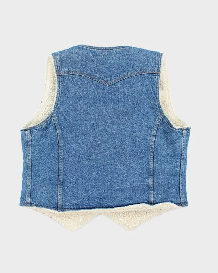 Vintage 80's Levi's Orange Tab Fleece Lined Denim Gilet - M sold by Rokit product image thumbnail 2