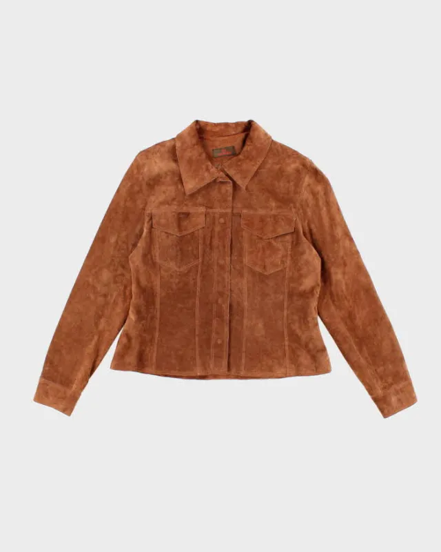 Women's Vintage 1990s Brown Suede Leather Jacket- L sold by Rokit
