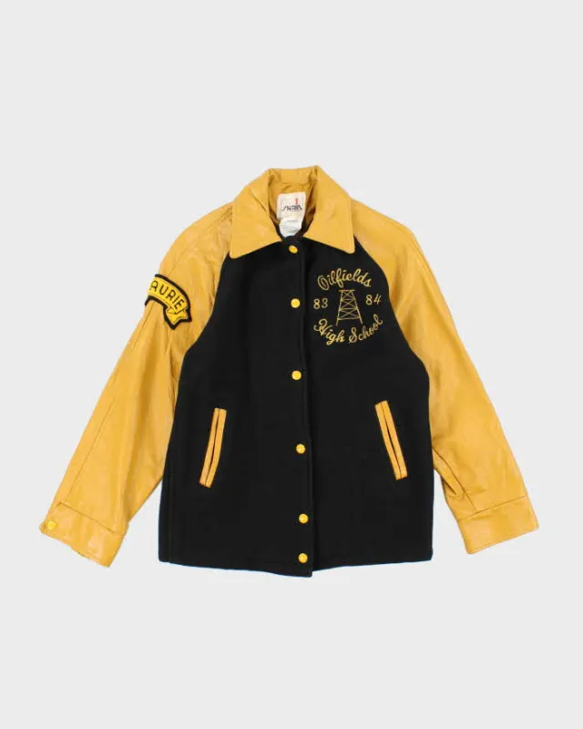 Vintage 80's Oilfields High School Embroidered Varsity Jacket - S sold by Rokit