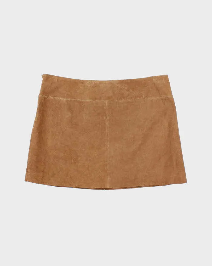 Vintage 90s Le Chateau Suede Eyelet Mini Skirt - M sold by Rokit product image thumbnail 2