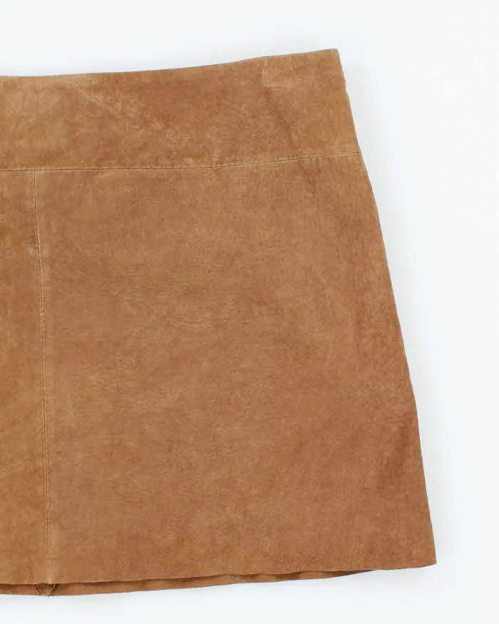 Vintage 90s Le Chateau Suede Eyelet Mini Skirt - M sold by Rokit product image thumbnail 4