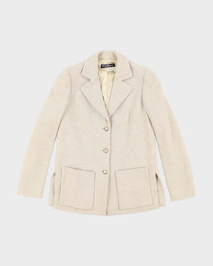 Vintage 80s 90s Salvatore Ferragamo Wool Blazer Jacket - S sold by Rokit