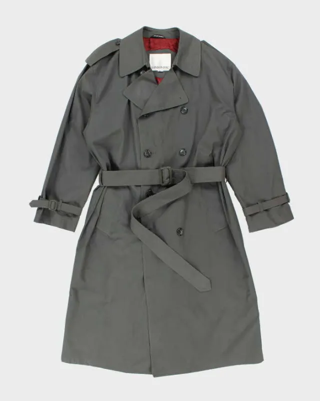 Men's London Fog Dark Grey Trench Coat - L sold by Rokit