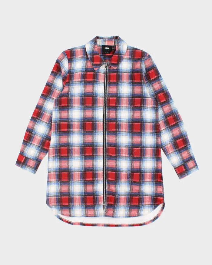 Vintage Stussy Flannel Zip-up Dress - M sold by Rokit