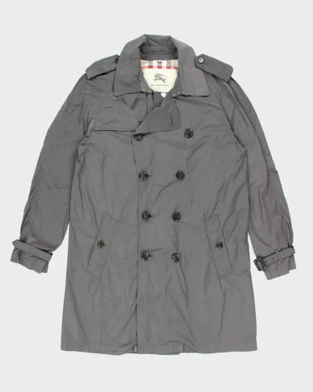 Men's Burberry Dark Brown Rain Jacket Trench Coat - L sold by Rokit