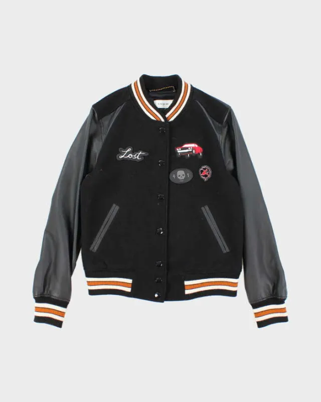 Vintage 00s Coach Wool & Leather Varsity Jacket - S sold by Rokit