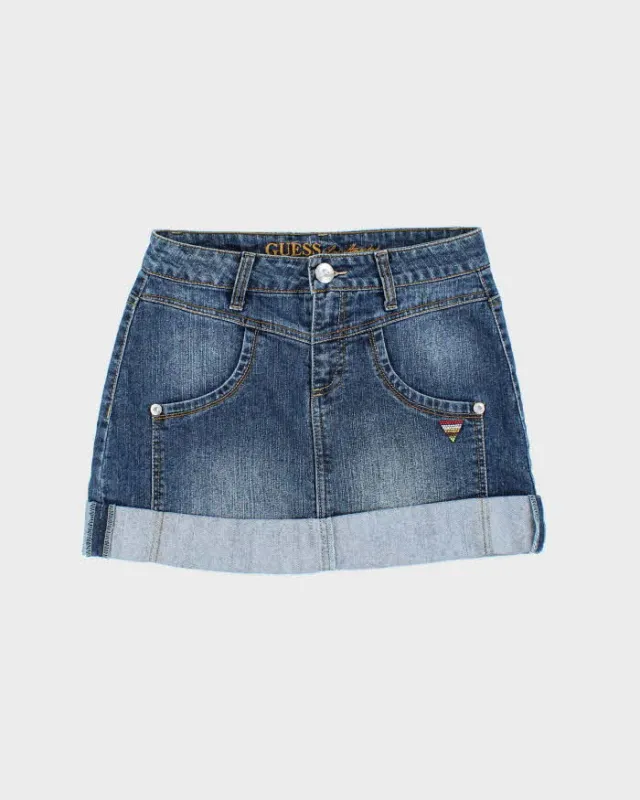 Vintage Y2k 00s Guess Denim Mini Skirt - XS sold by Rokit