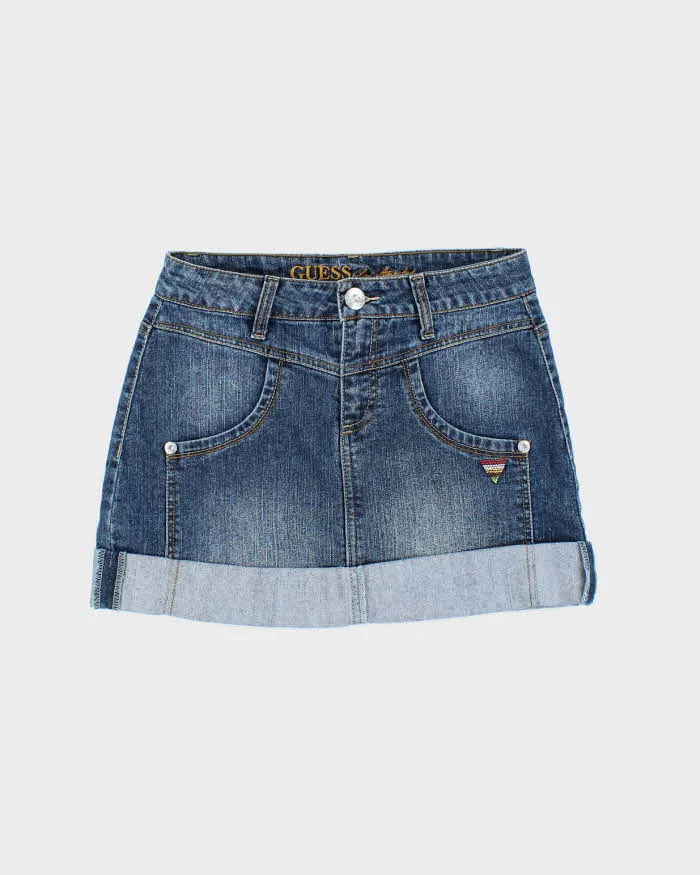 Vintage Y2k 00s Guess Denim Mini Skirt - XS sold by Rokit