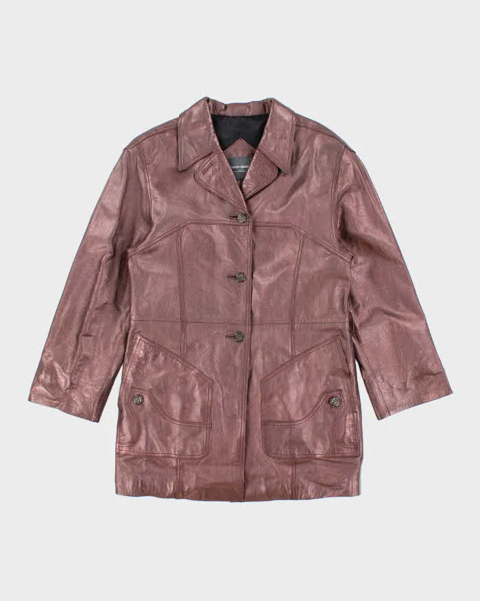 Vintage 90s Paco Rabanne Metallic Leather Jacket - S sold by Rokit