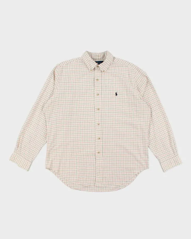 Vintage Ralph Lauren Check Long Sleeve Shirt - L sold by Rokit