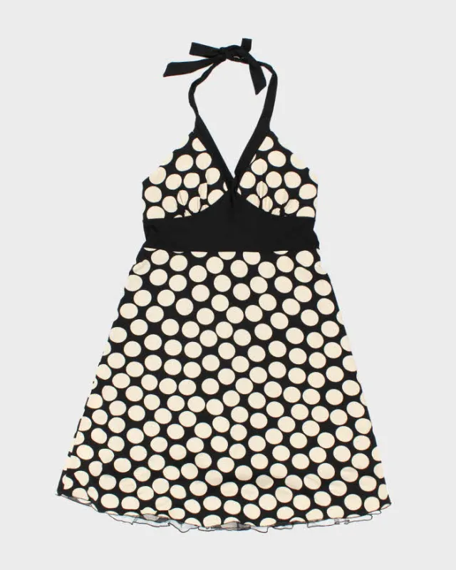 Vintage Y2k 00s Laura Polka Dot Halter Dress - M sold by Rokit