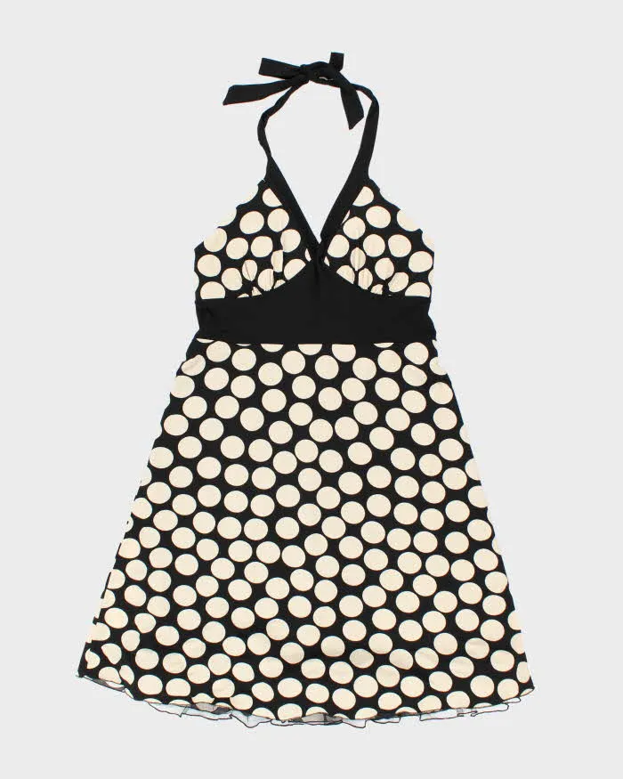 Vintage Y2k 00s Laura Polka Dot Halter Dress - M sold by Rokit