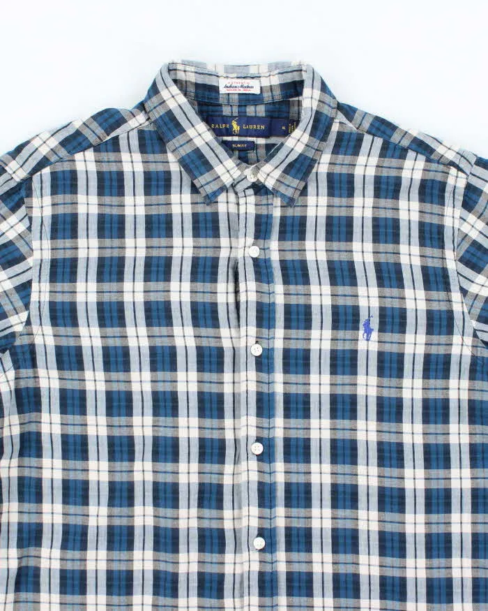 Ralph Lauren Slim Fit Blue Plaid Shirt - XL sold by Rokit product image thumbnail 3