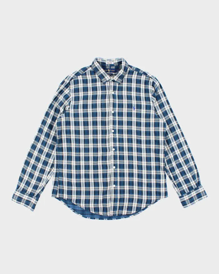Ralph Lauren Slim Fit Blue Plaid Shirt - XL sold by Rokit