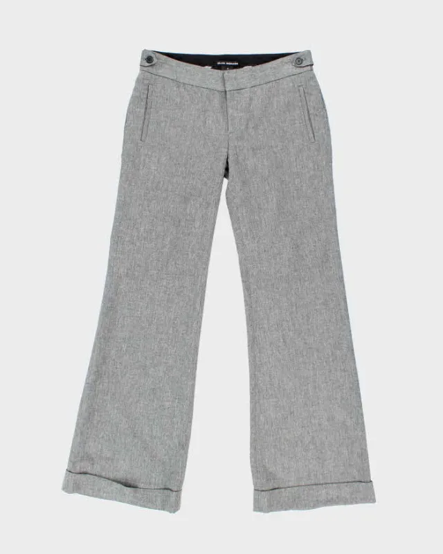 Women's Club Monaco Grey Low Rise Suit Trousers - M sold by Rokit