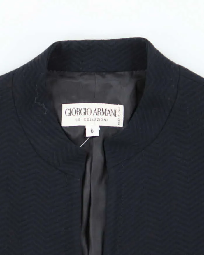 Women's Vintage 1990s Armani Mandarin Collar Black Jacket - S sold by Rokit product image thumbnail 5