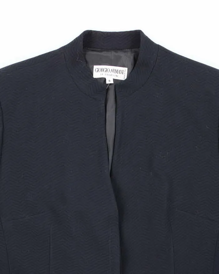 Women's Vintage 1990s Armani Mandarin Collar Black Jacket - S sold by Rokit product image thumbnail 3