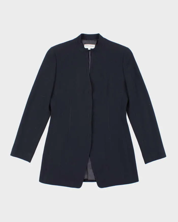 Women's Vintage 1990s Armani Mandarin Collar Black Jacket - S sold by Rokit