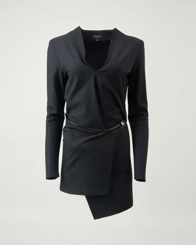 Gucci Black Wrap Style Mini Dress - M sold by Rokit