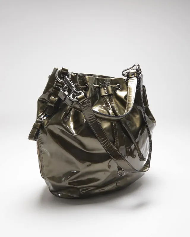 Vintage Y2k 00s Coach Patent Bucket Bag sold by Rokit