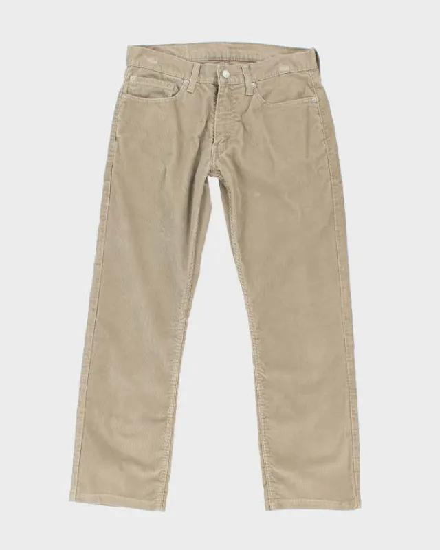 Women's Levi's Taupe Cords Trousers - M sold by Rokit