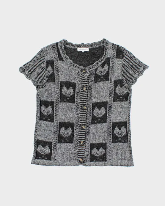 Vintage 90s 00s Gracious Short Sleeve Cardigan - M sold by Rokit