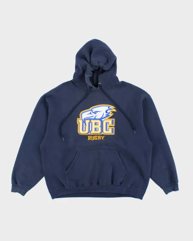 UBC Rugby Navy Blue Pullover Hoodie - XL made by Rokit