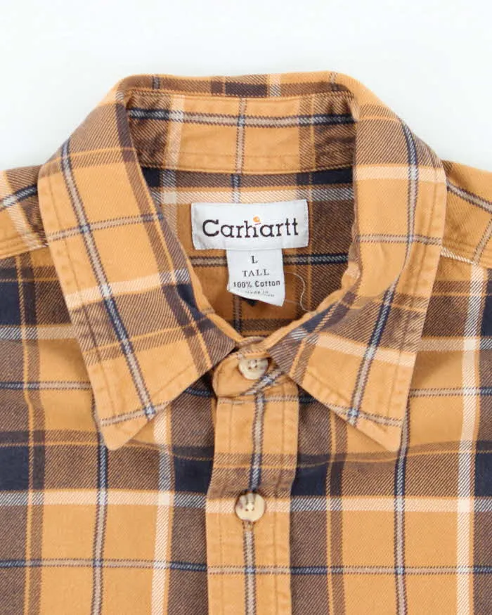 Men's Carhartt Heaveyweight Orange Plaid Collared Shirt - L sold by Rokit product image thumbnail 5