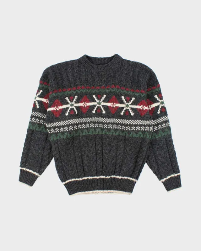 Vintage 90s TT&Co Sport Chunky Wool Jumper - M sold by Rokit