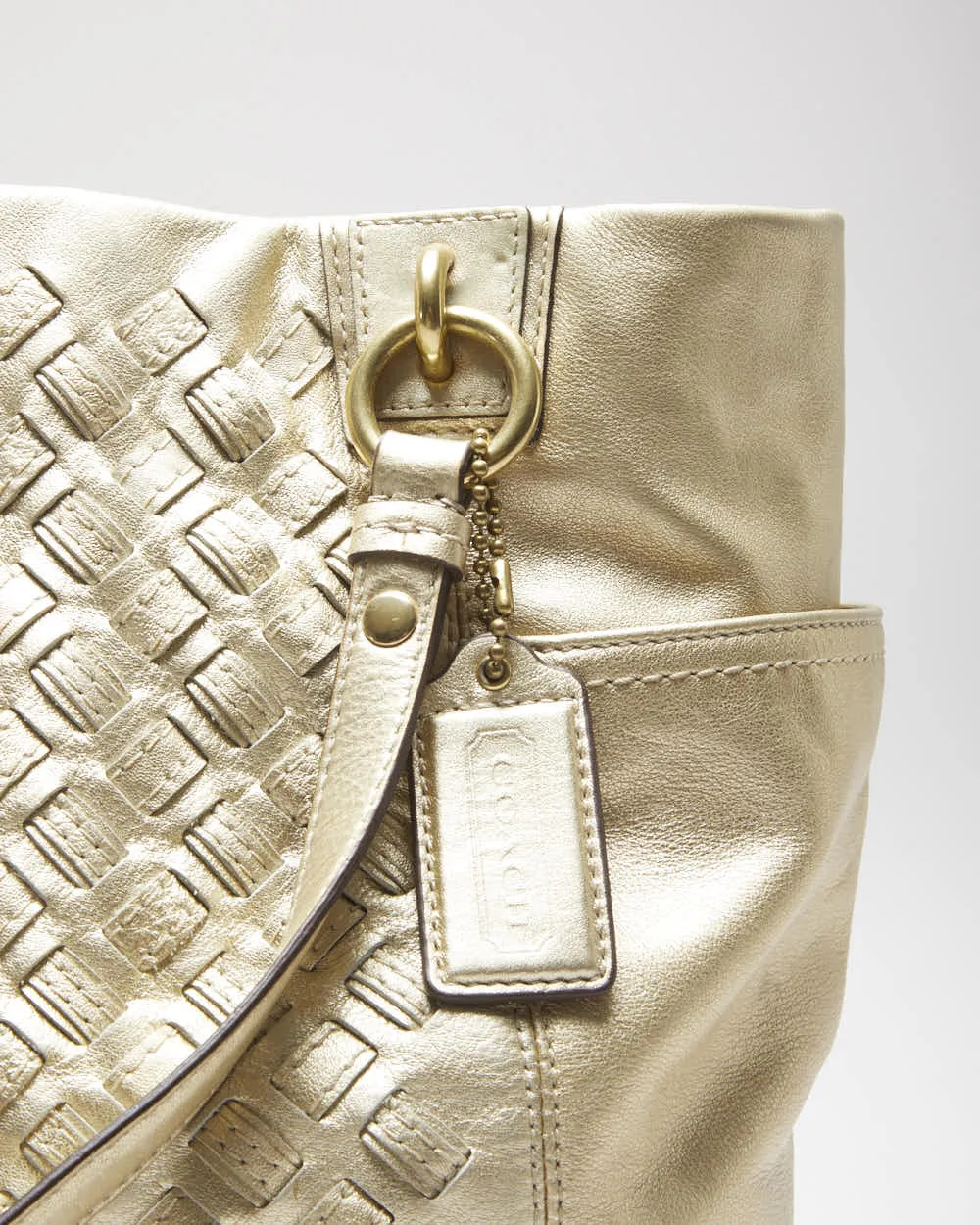 Vintage Y2k 00s Coach Gold Handbag sold by Rokit product image thumbnail 3