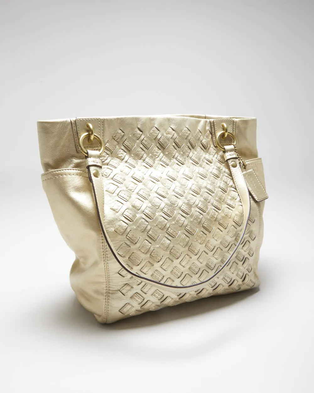 Vintage Y2k 00s Coach Gold Handbag sold by Rokit