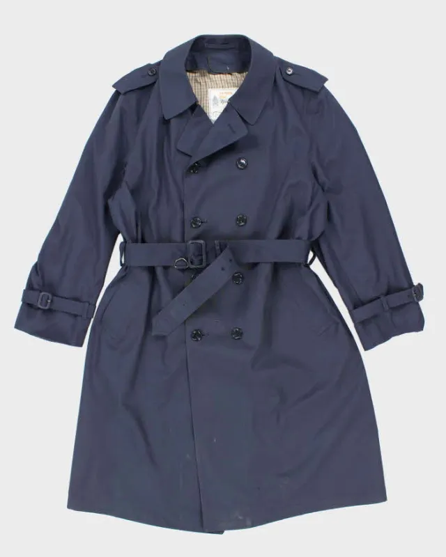 Men's London Fog Navy Trench Coat - L sold by Rokit