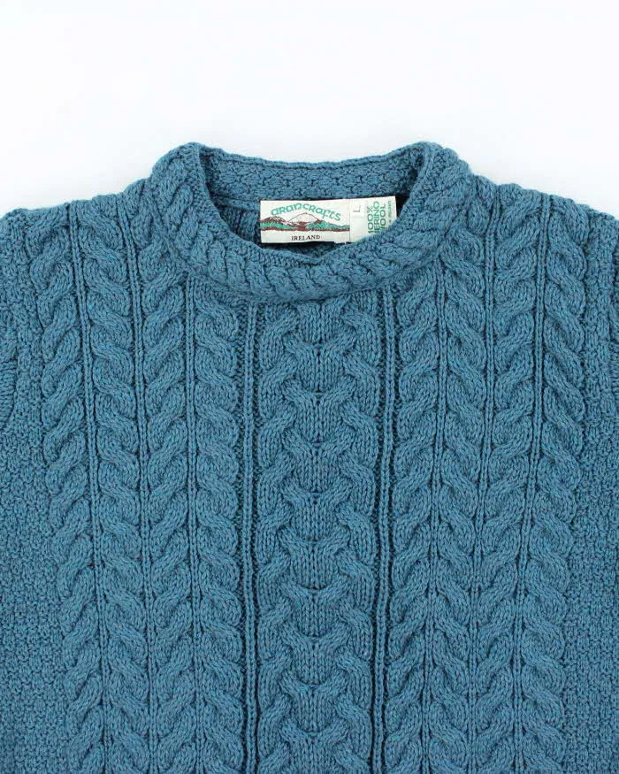 Vintage Aran Crafts Merino Wool Chunky Knit Jumper - L sold by Rokit product image thumbnail 3