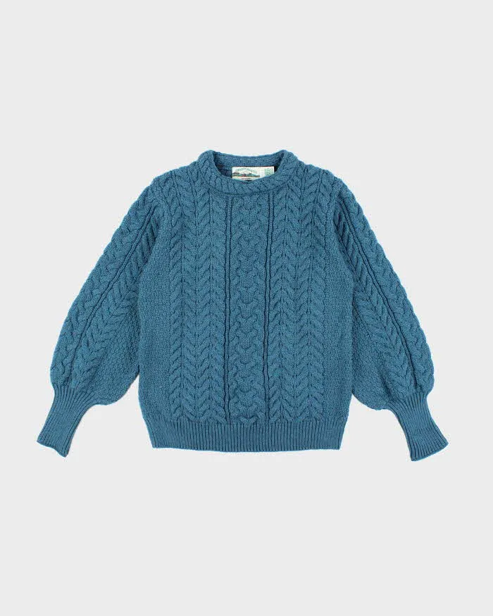 Vintage Aran Crafts Merino Wool Chunky Knit Jumper - L sold by Rokit
