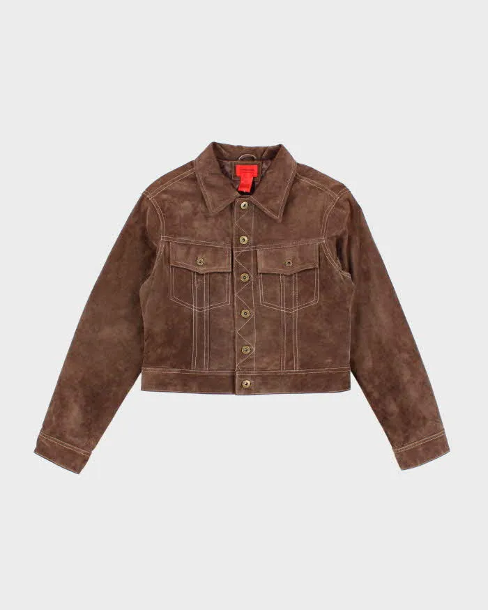 Vintage Y2k 00s Jane Doe Suede Cropped Jacket - M sold by Rokit