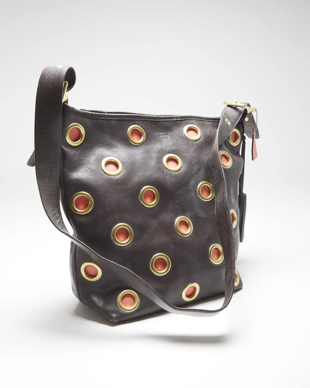 Vintage Y2k 00s Coach Leather Eyelet Shoulder Bag sold by Rokit