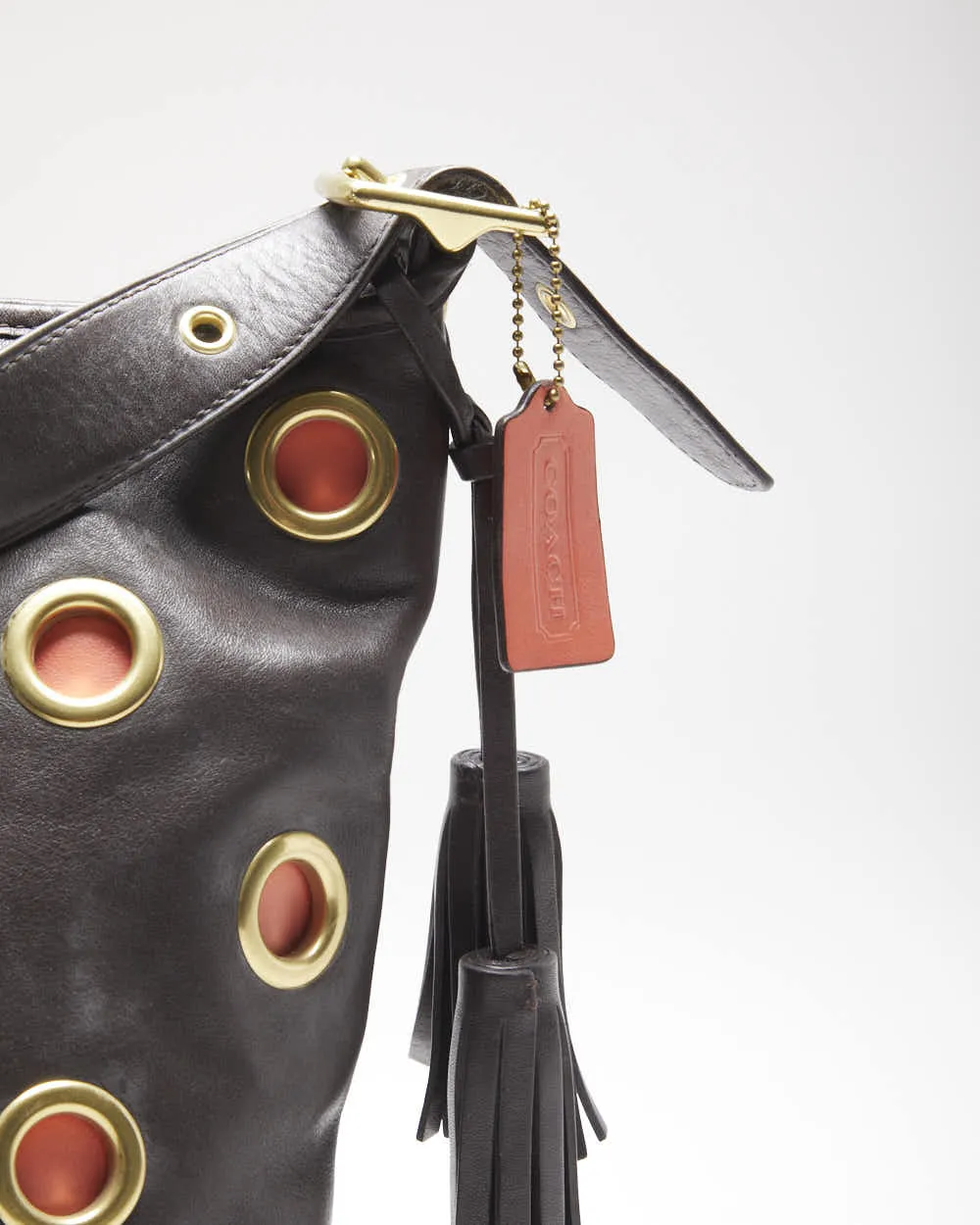 Vintage Y2k 00s Coach Leather Eyelet Shoulder Bag sold by Rokit product image thumbnail 4