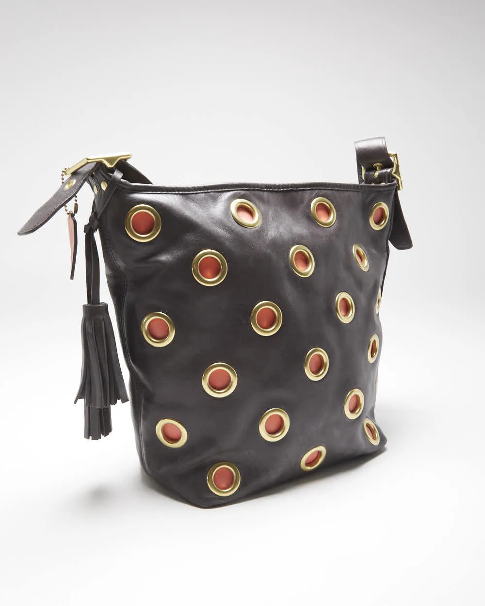 Vintage Y2k 00s Coach Leather Eyelet Shoulder Bag sold by Rokit product image thumbnail 2