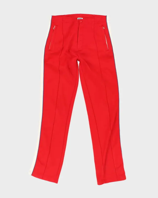 Vintage 1990s Roots Red Tracksuit Trousers - M sold by Rokit